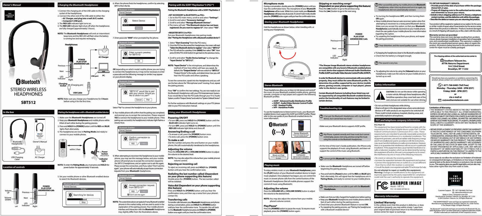 Sharper image SBT512 User Manual