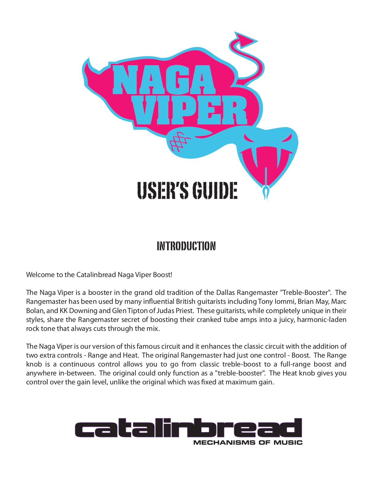 Catalinbread Naga Viper User Manual - ManualMachine.com