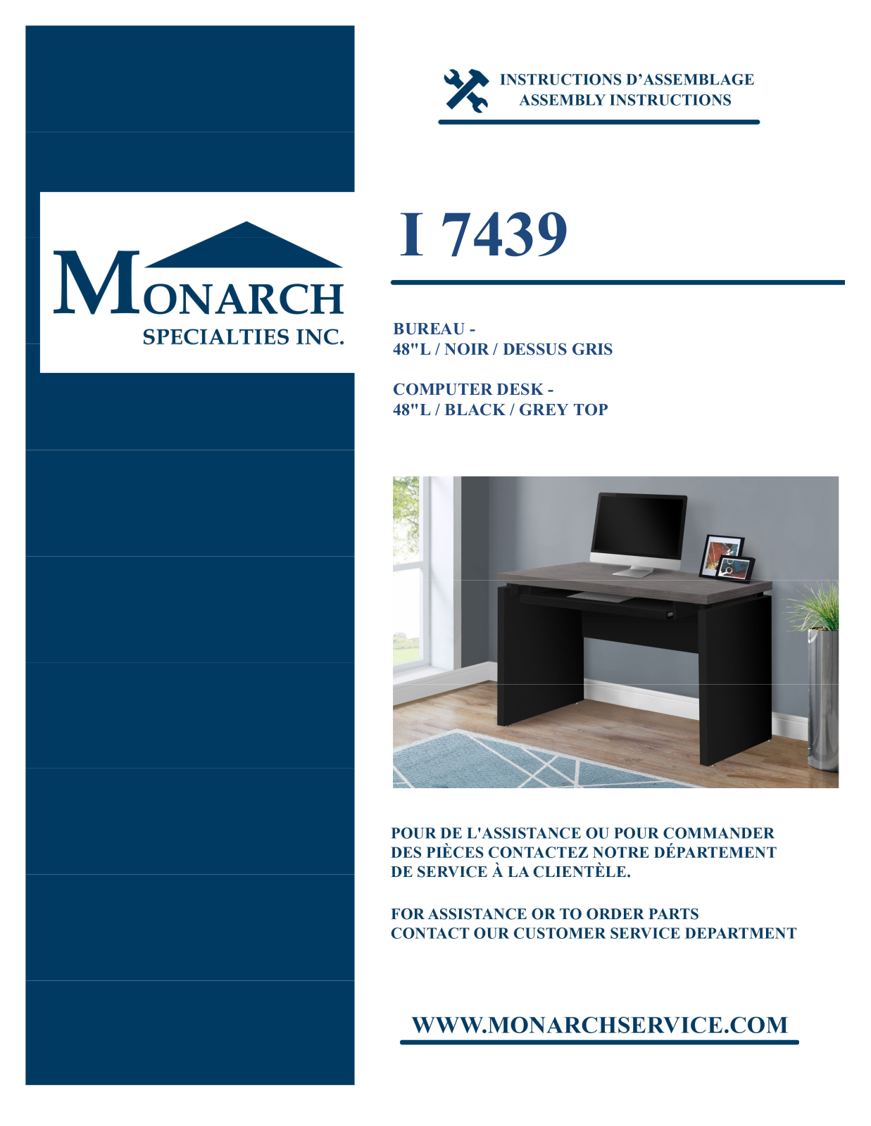 Monarch I7439 Assembly Guide