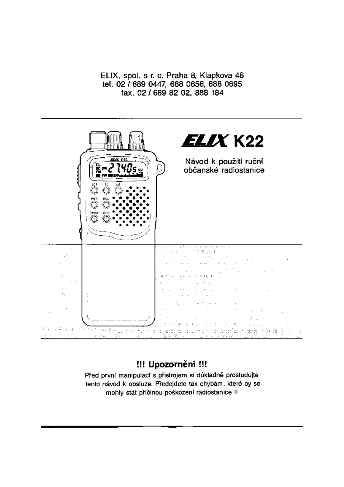 elix K 22, K-23 User Manual