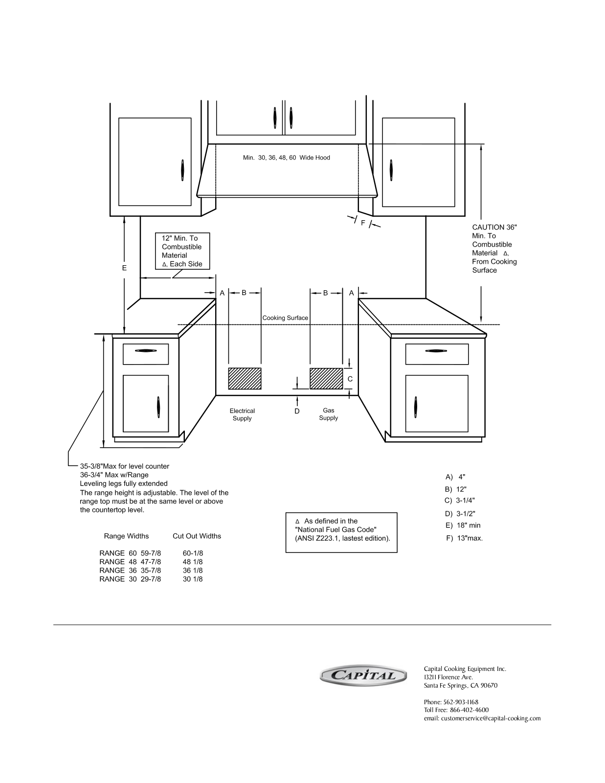 Capital GSCR366L User Manual