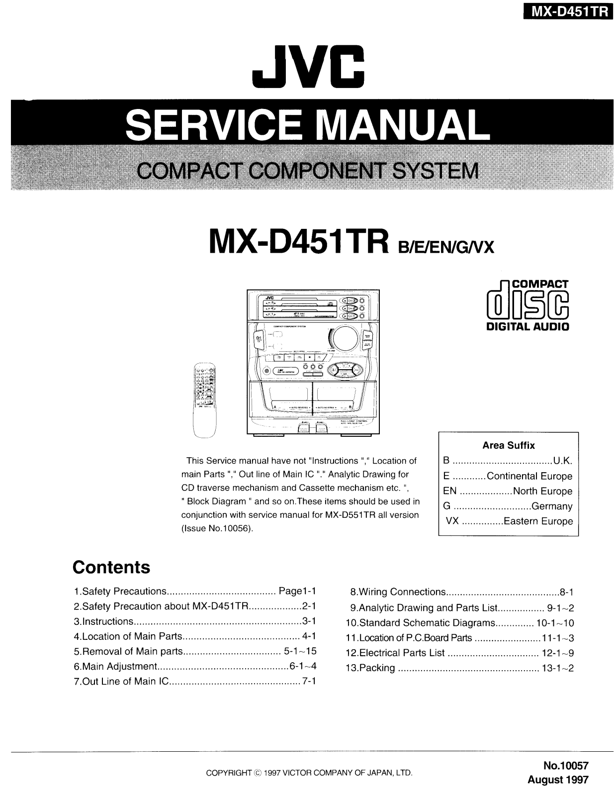 JVC MXD-451-TR Service manual