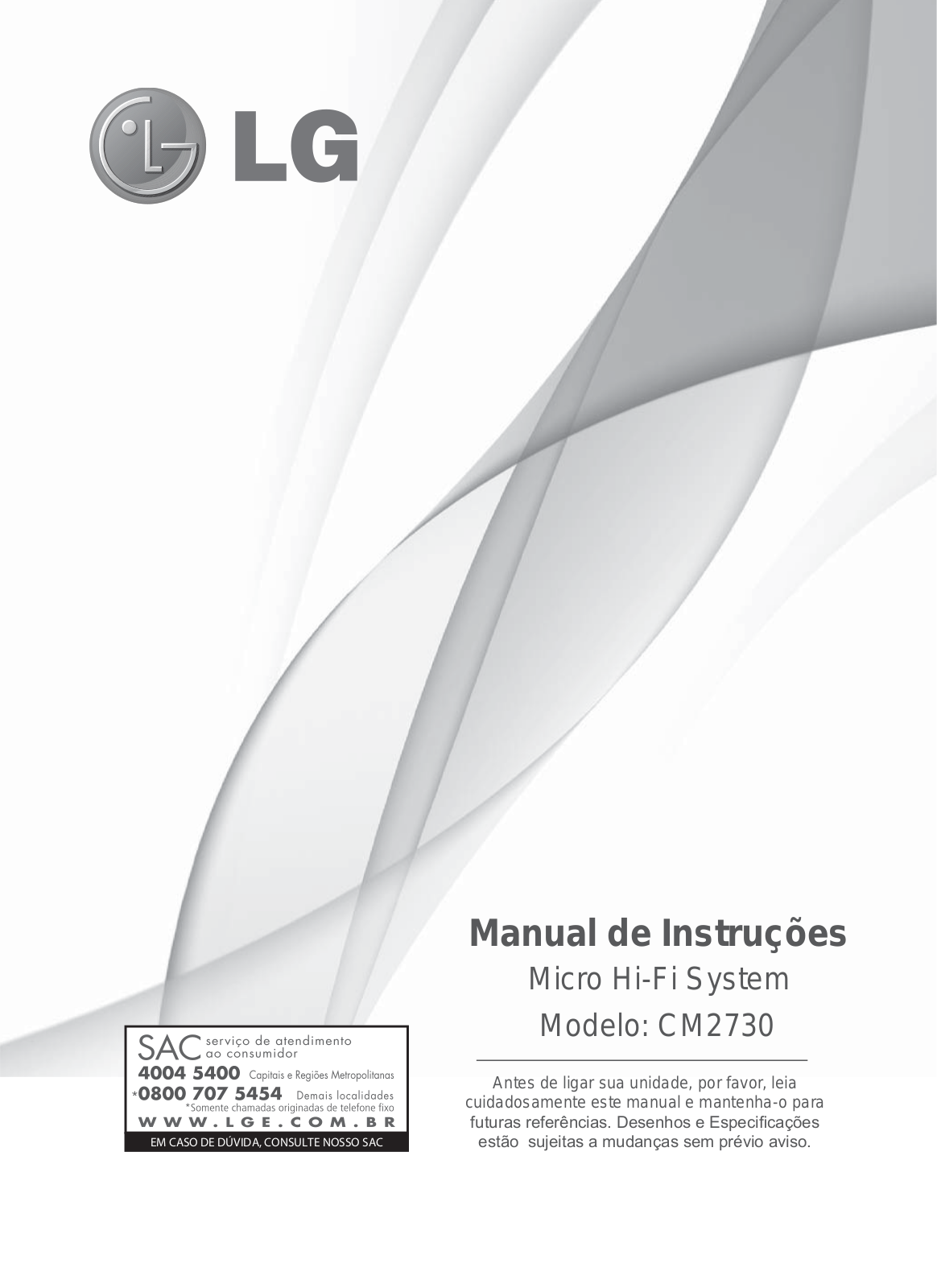 LG CM2730 User Guide