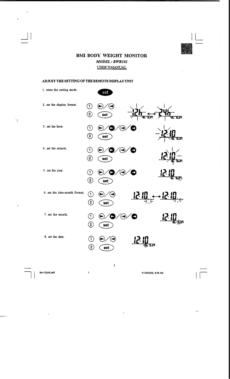 IDT Technology BWR102 01 02 User Manual