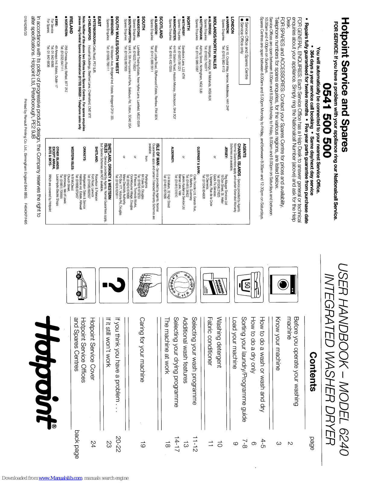 Hotpoint HB49726 User Handbook Manual