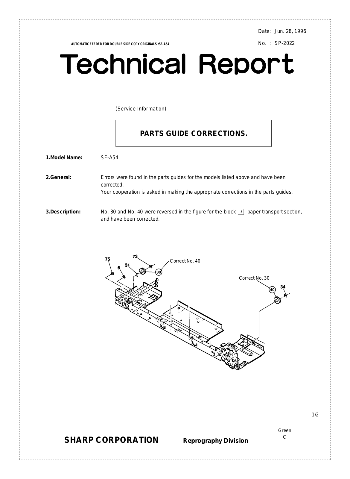 SHARP SP2022 Technical Report