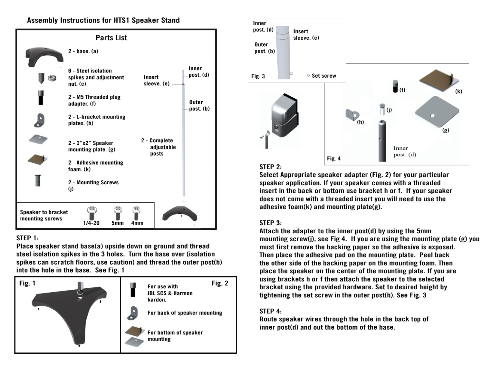 Omnimount HTS1 User Manual