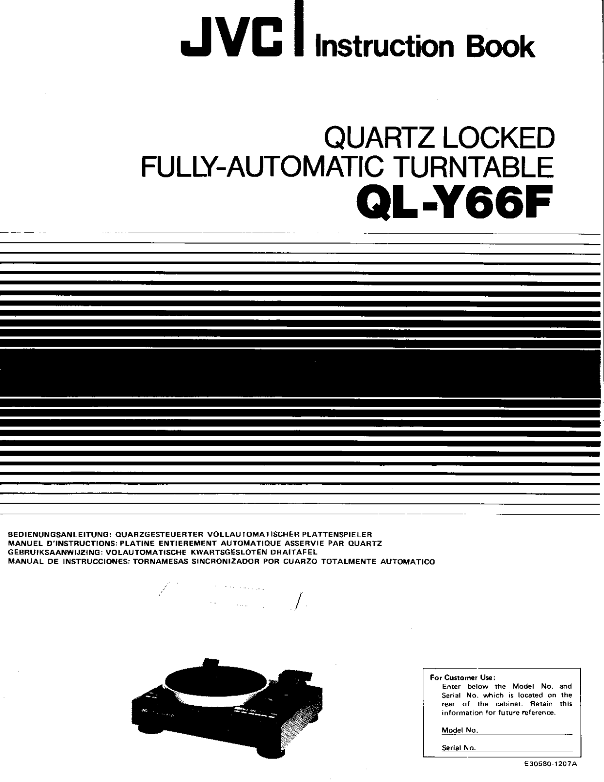 JVC QLY-66-F Owners manual