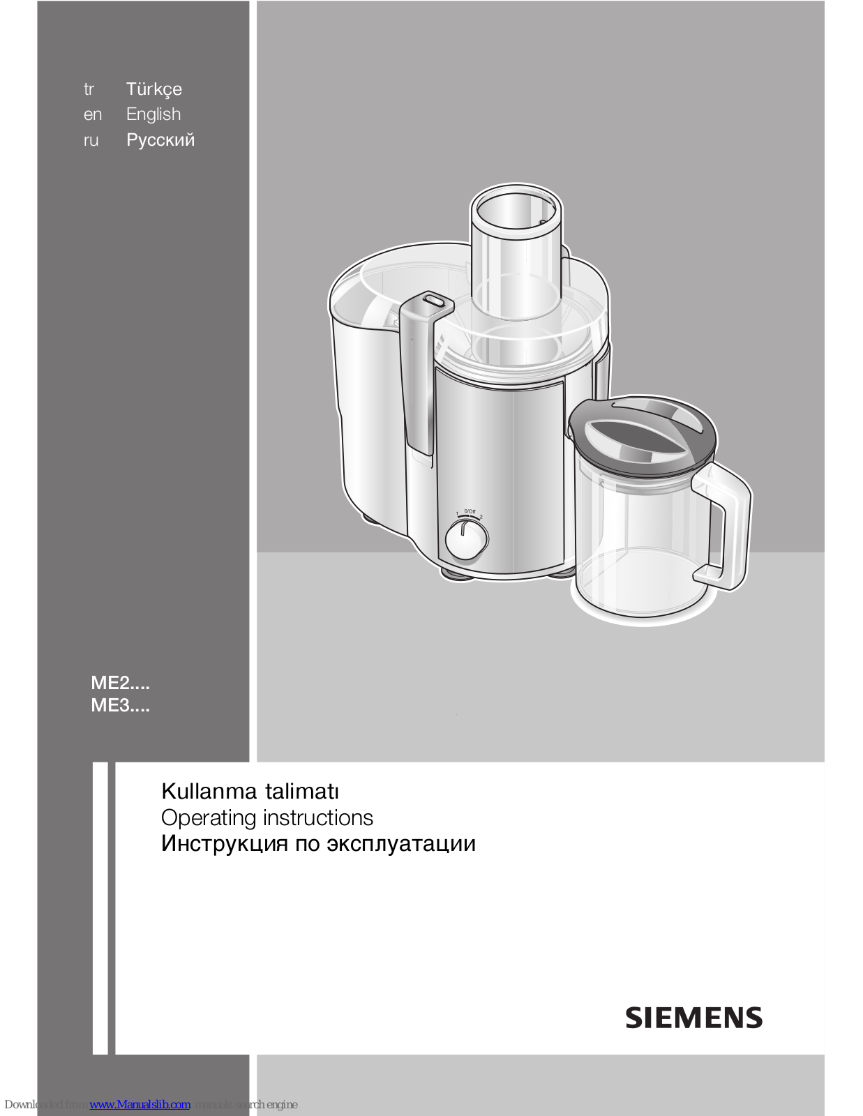 Siemens ME2 series, ME3 series Operating Instructions Manual - ManualMachine.com