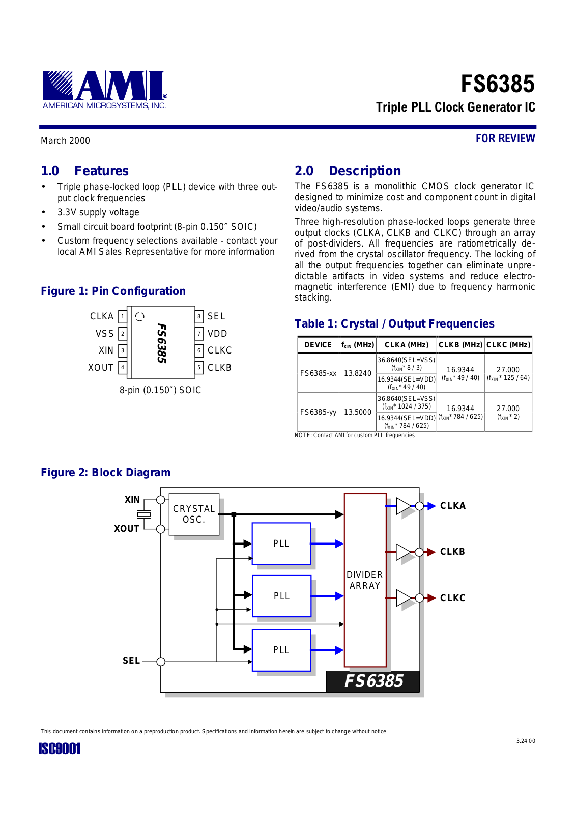 Datasheet FS6385 Datasheet (AMIS) - ManualMachine.com