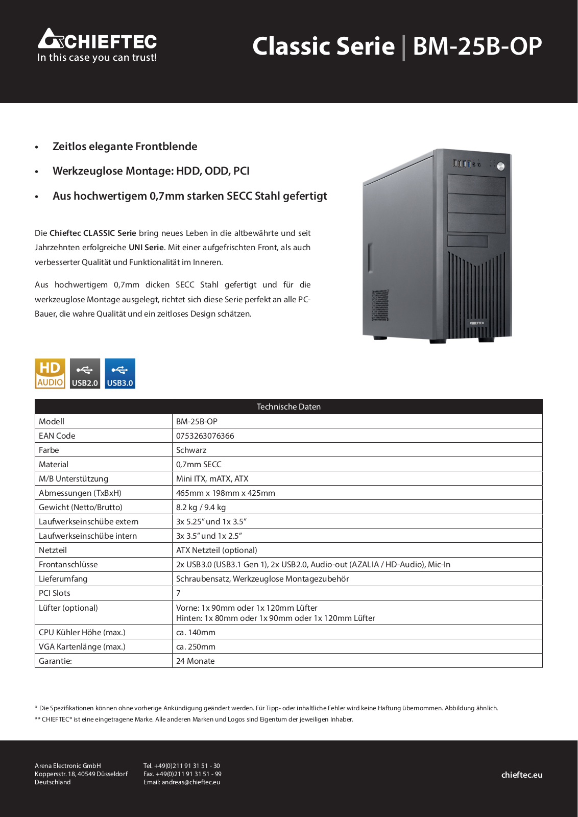 Chieftec BM-25B-OP User Manual