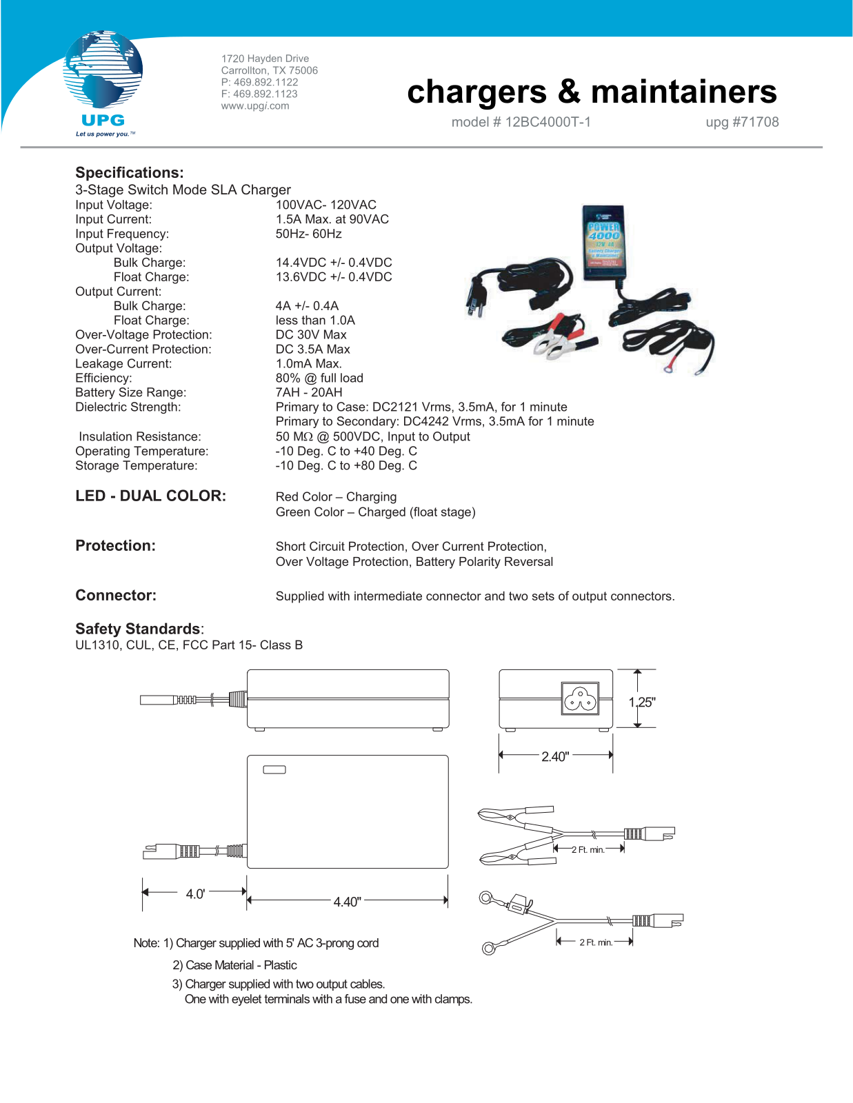 Universal Electronics 12BC4000T-1 User Manual