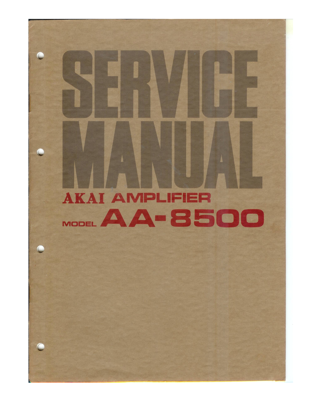 Akai AA-8500 Service manual