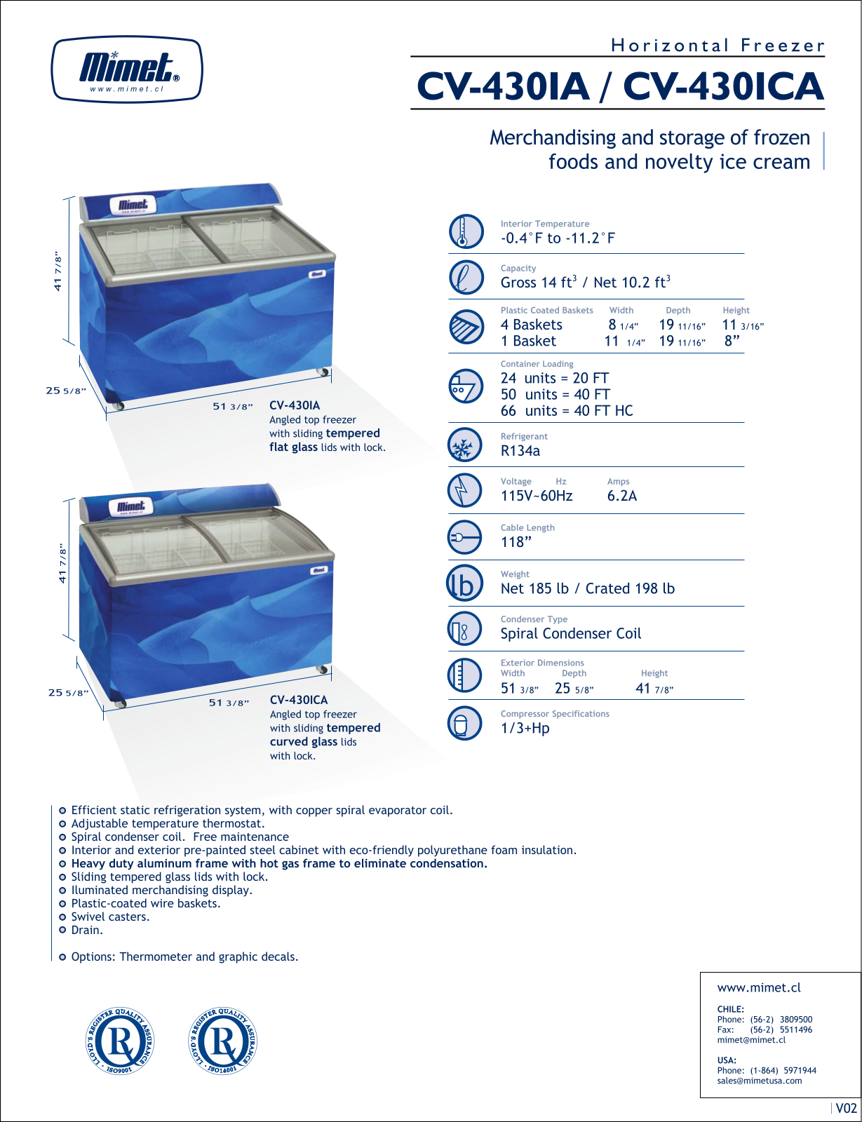 Mimet CV-430IA User Manual