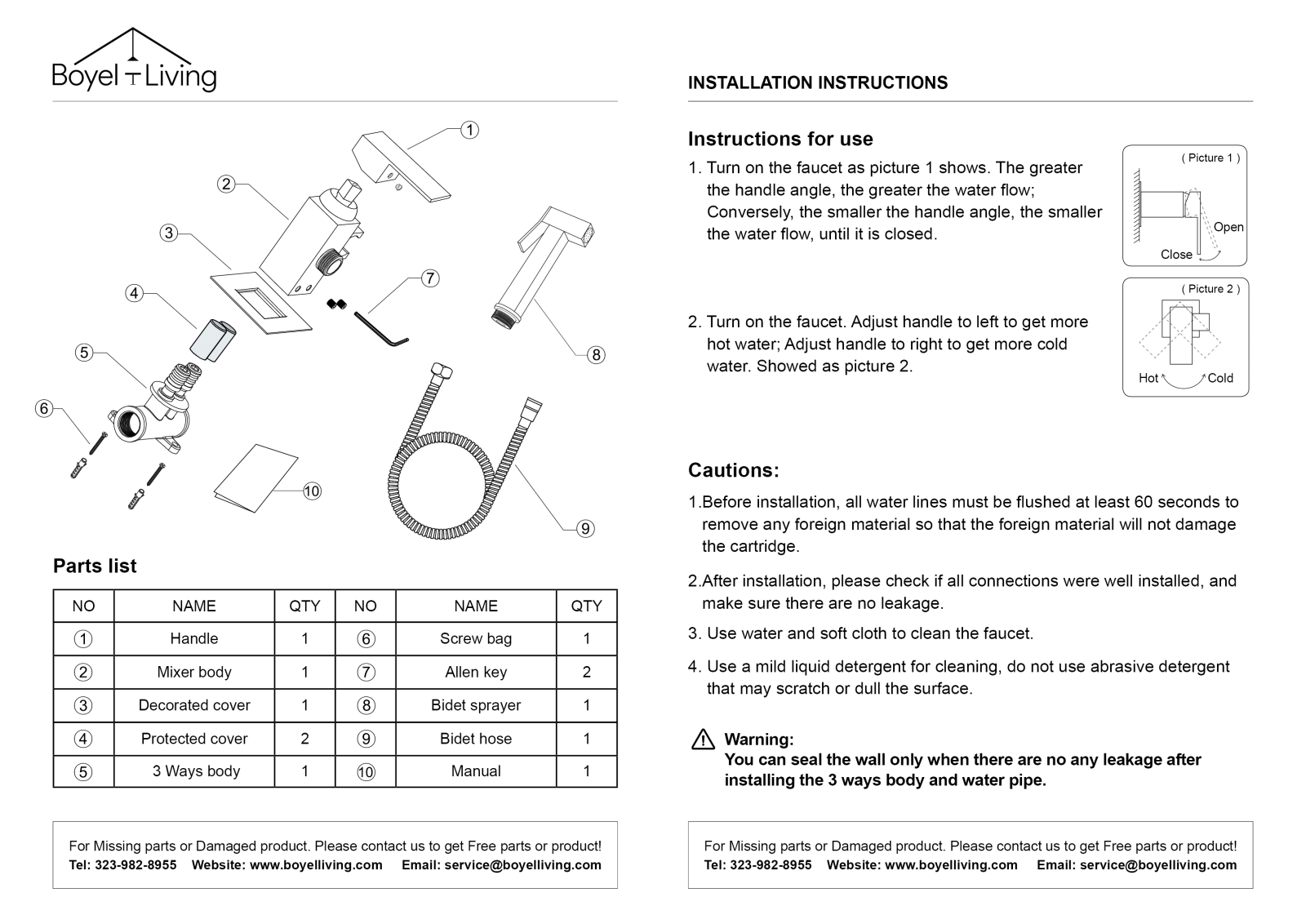 Boyel Living BOYE2328 Installation & Assembly - ManualMachine.com