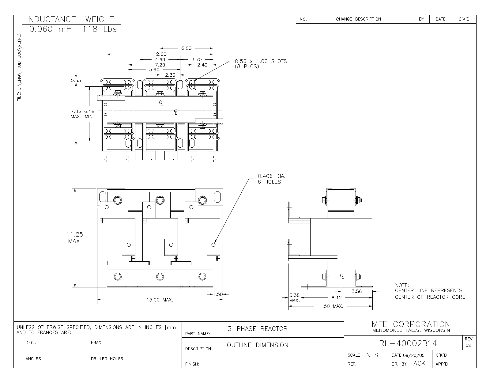 MTE RL-40002B14 CAD Drawings