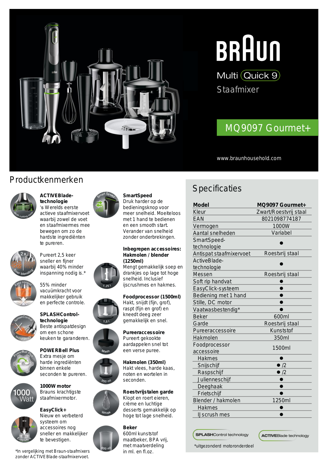 BRAUN MQ9097 User Manual