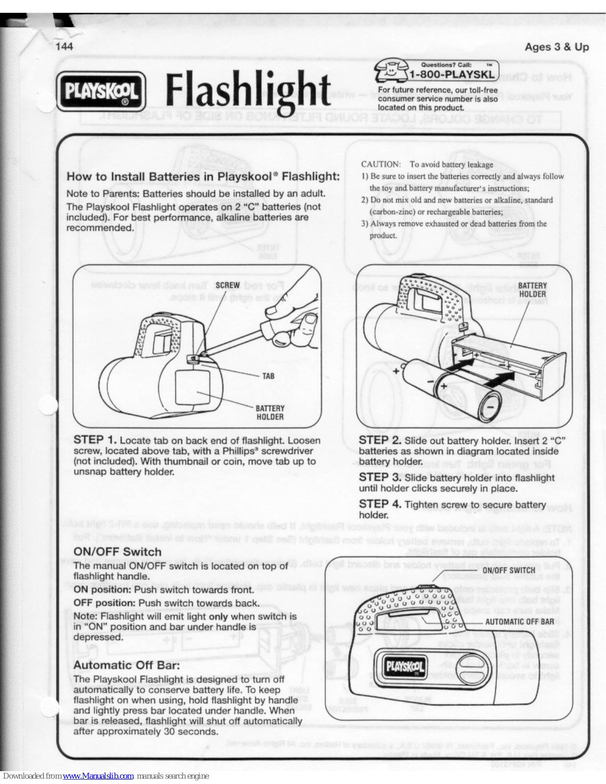 Playskool 144 Instruction Manual - ManualMachine.com