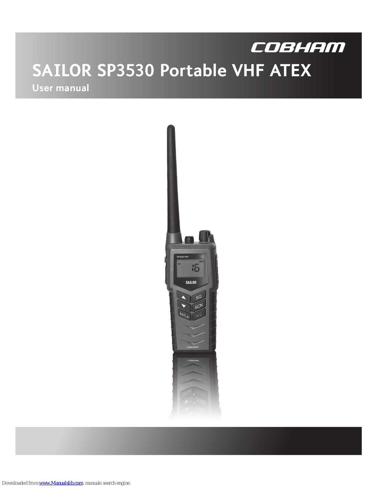 COBHAM Sailor SP3530, SAILOR SP3515, SAILOR SP3530 ATEX VHF User Manual