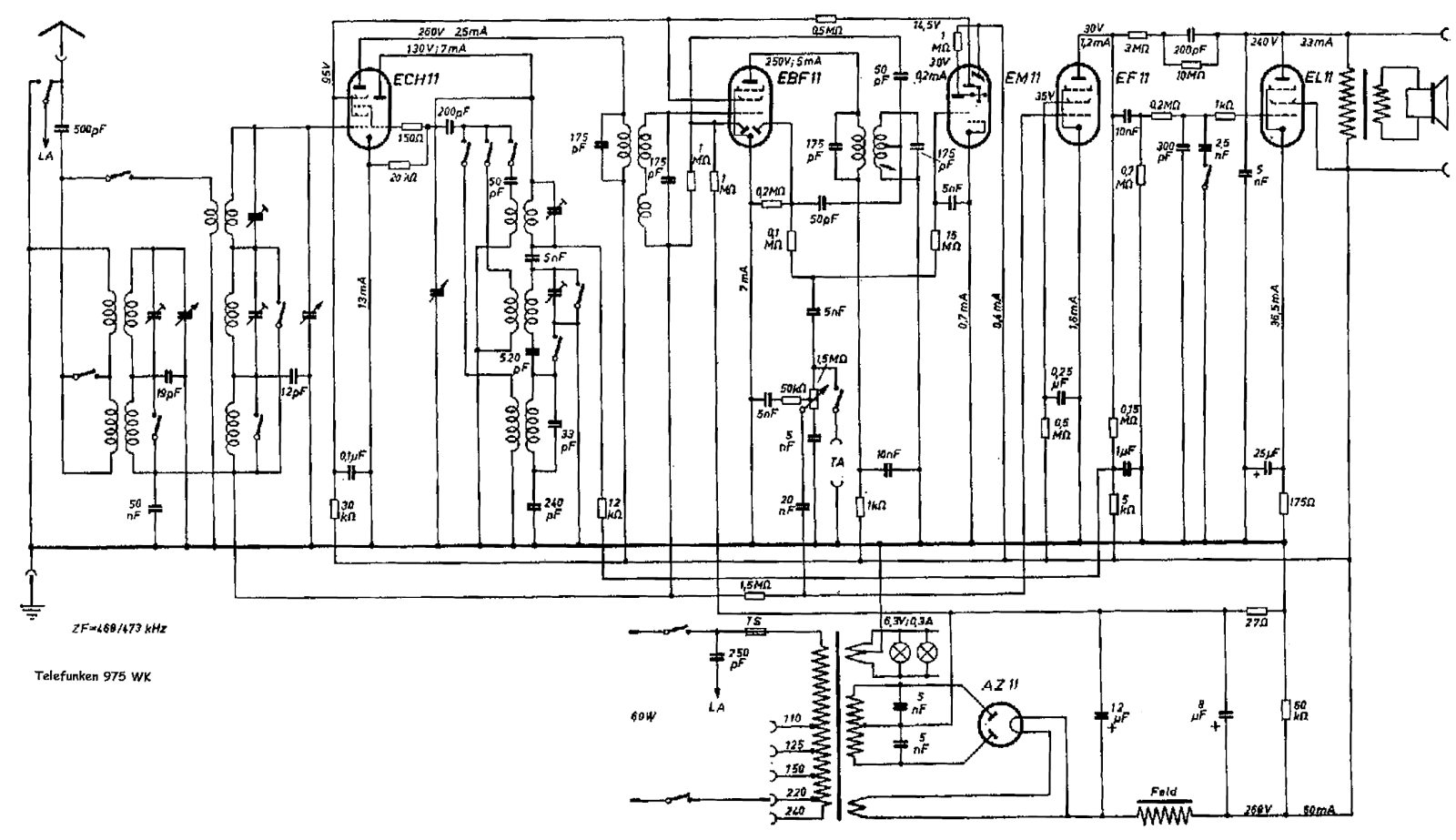 Telefunken 975-WK Schematic