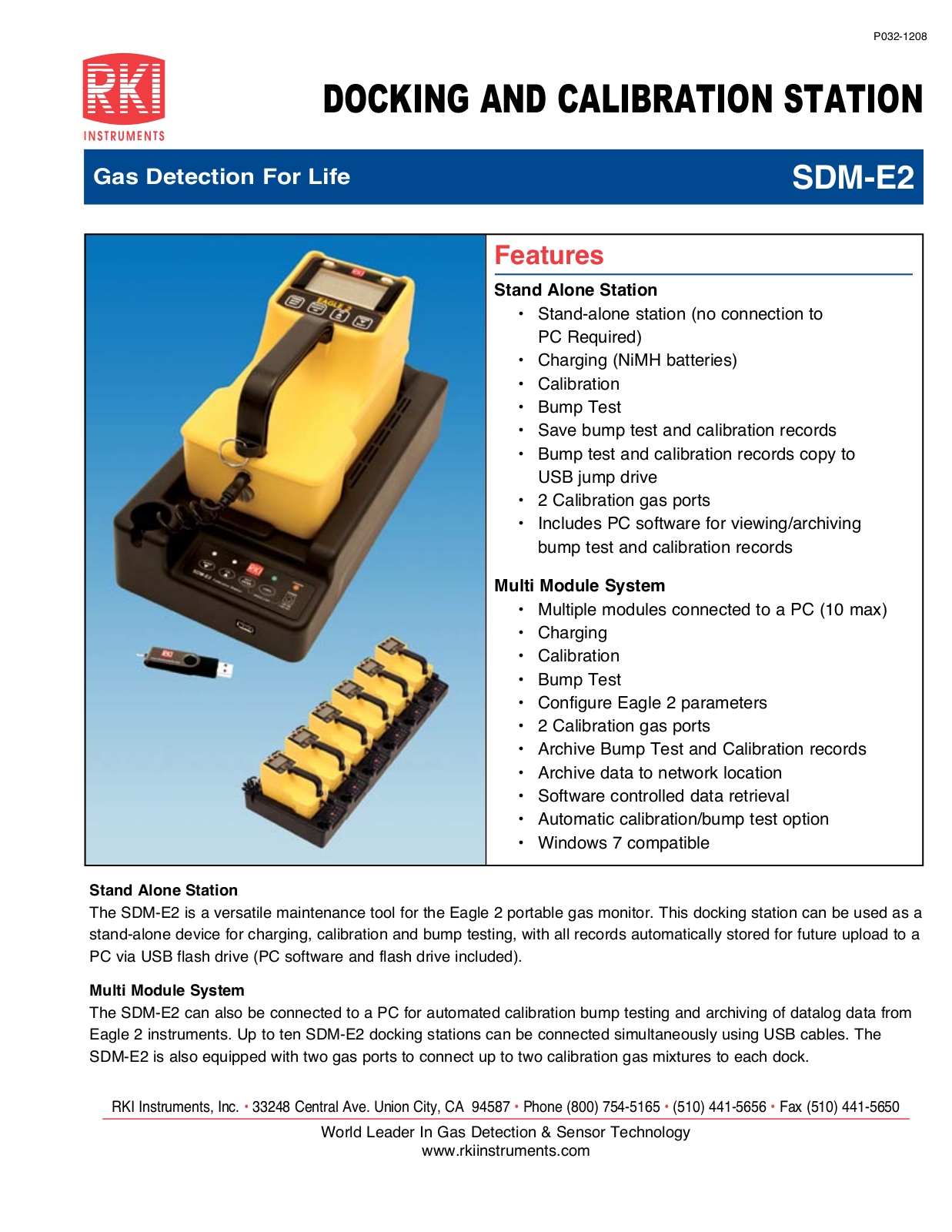 RKI Instruments SDM-E2 Specifications