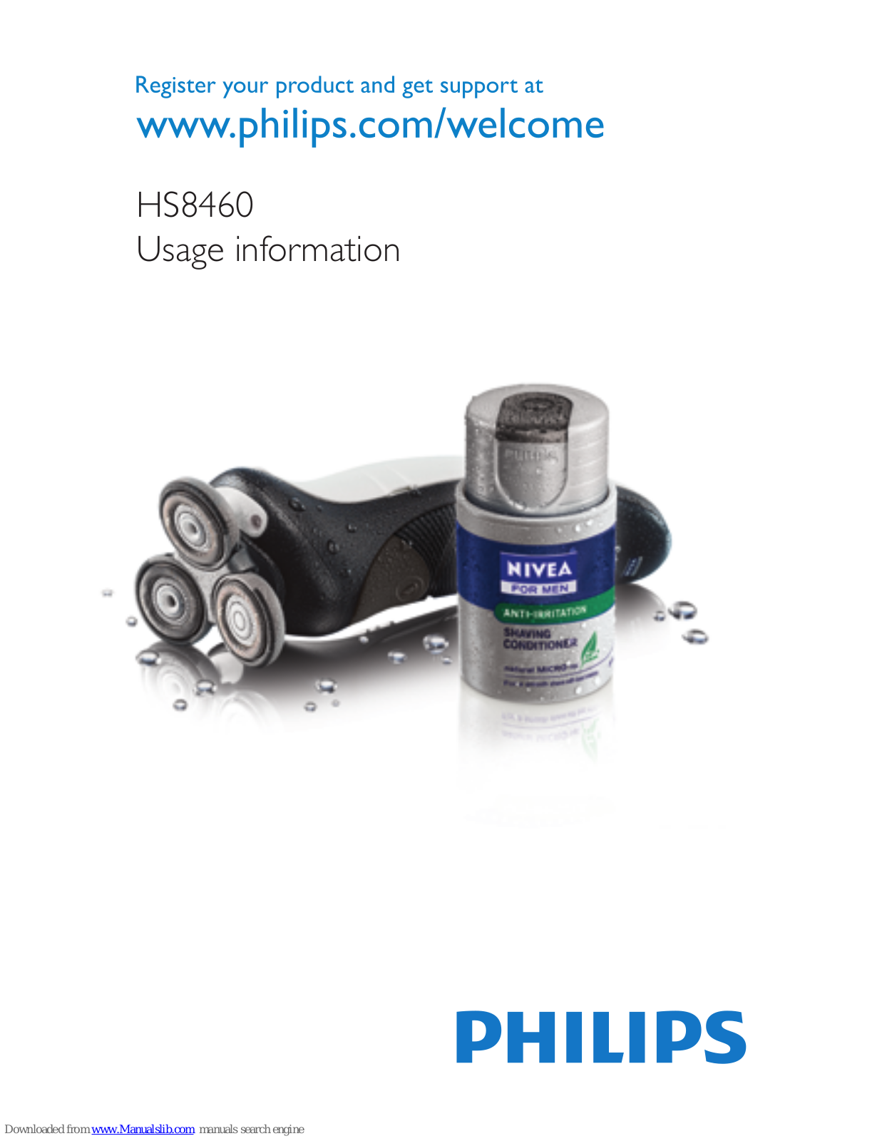 Philips HS8460/75, HS8460/41, HS8460/24, HS8460/25, HS8460 Usage Information Manual