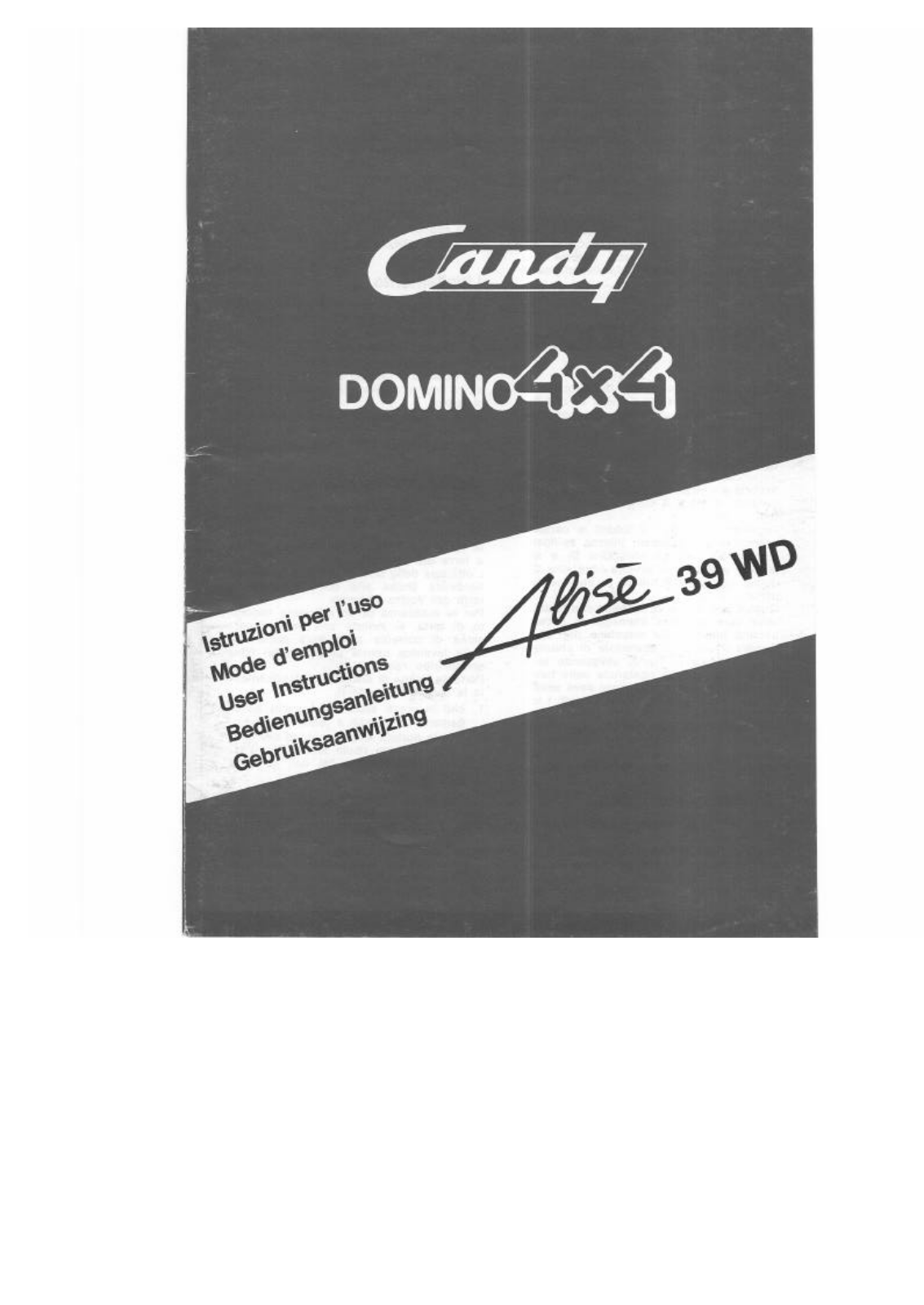 Candy ALISE 39 WD User Manual