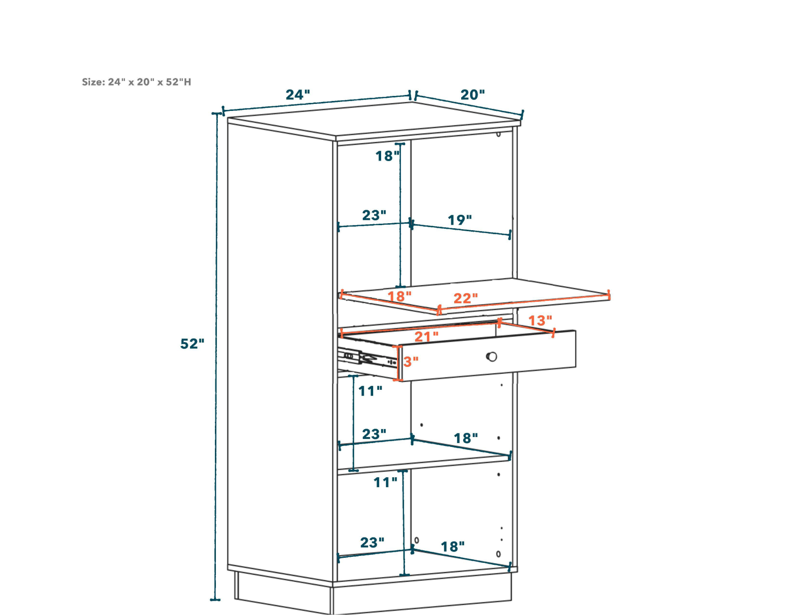 Gracie Oaks AJC1721 Dimensions - ManualMachine.com