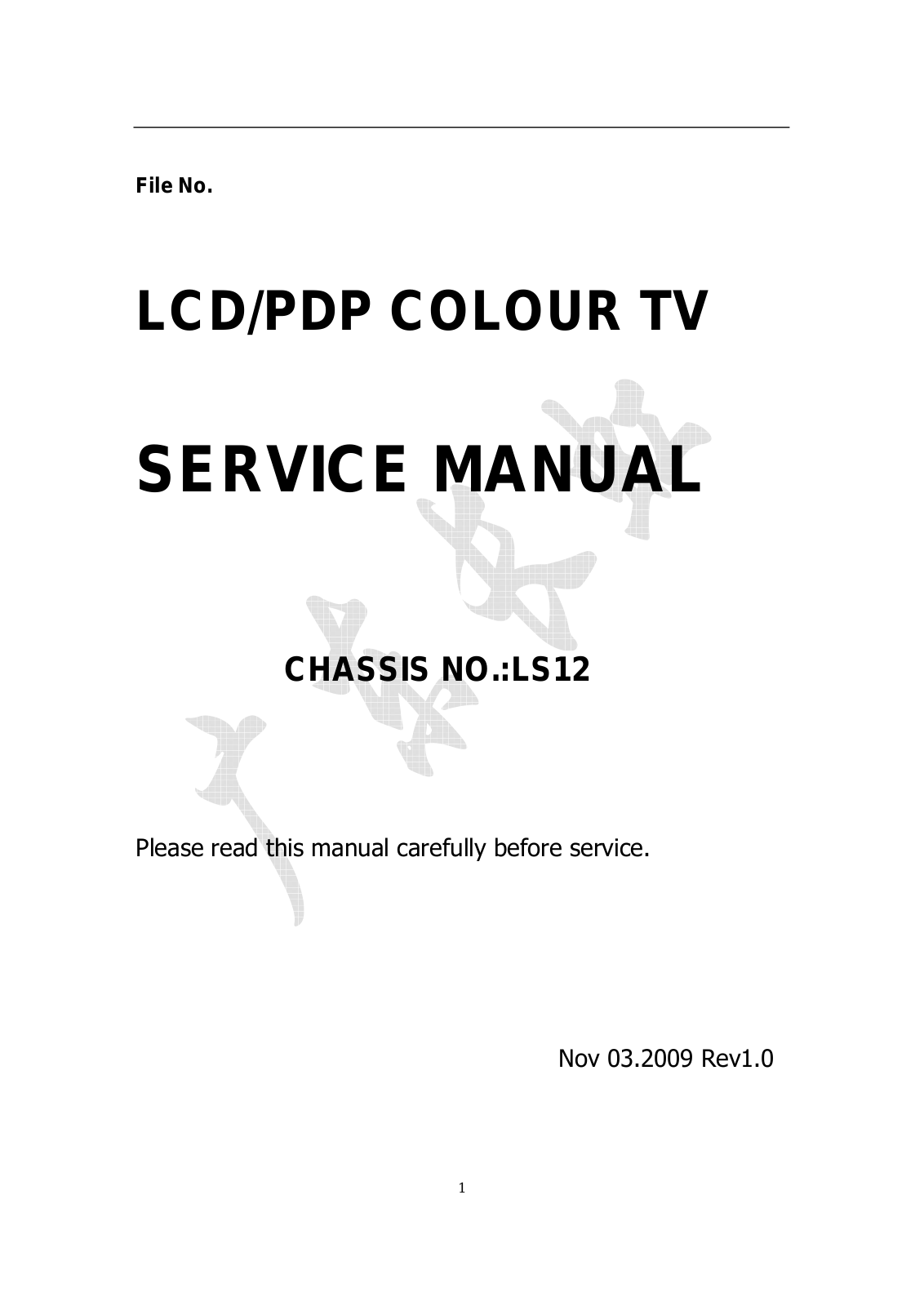 Changhong LT32600, LS12 Schematic