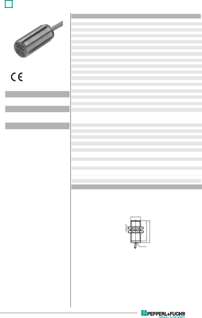 Pepperl Fuchs NCB8-18GM40-N0-OG Data Sheet