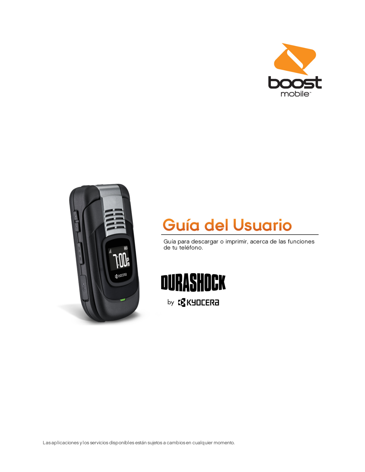 Kyocera DuraShock User Manual