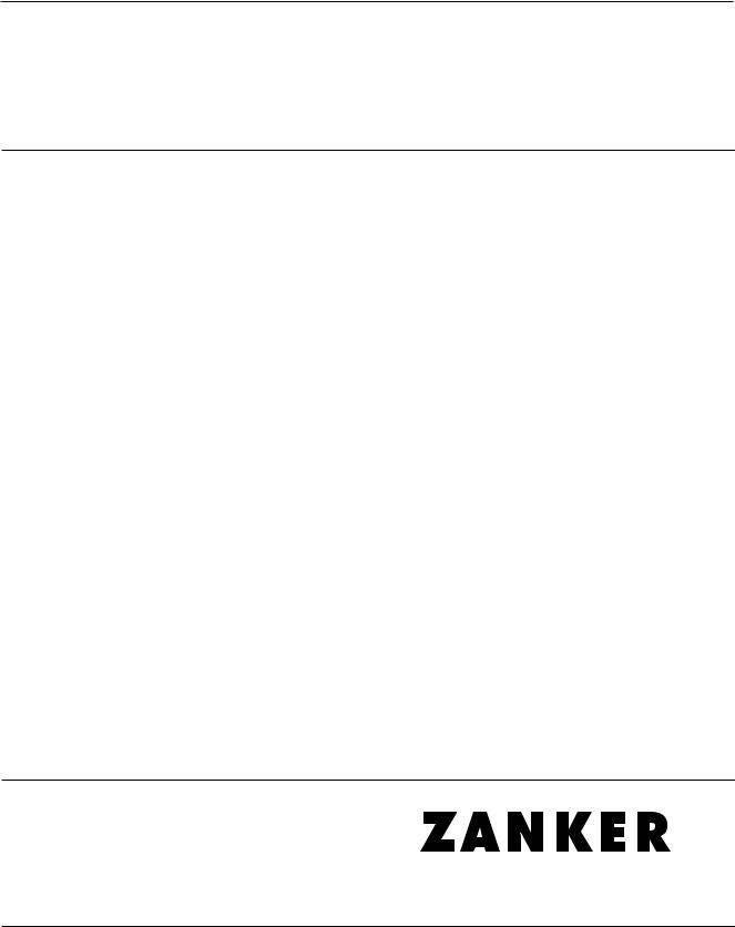 Zanker FR161 Manual