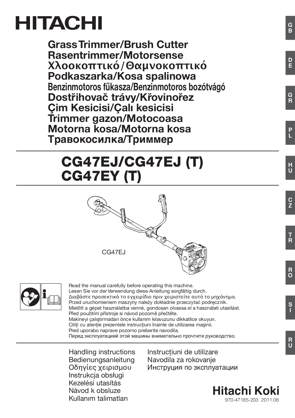 HITACHI CG47EJ, CG47EY User Manual