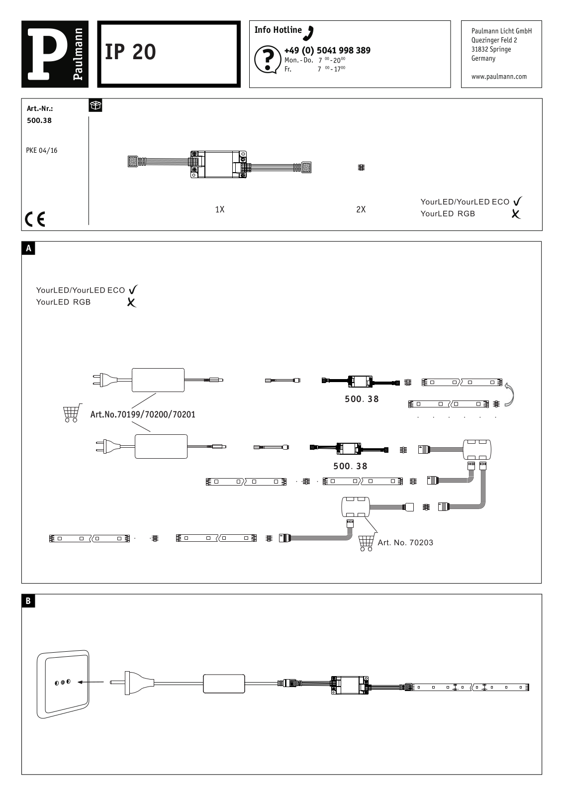 Paulmann 50038 Safety instructions - ManualMachine.com