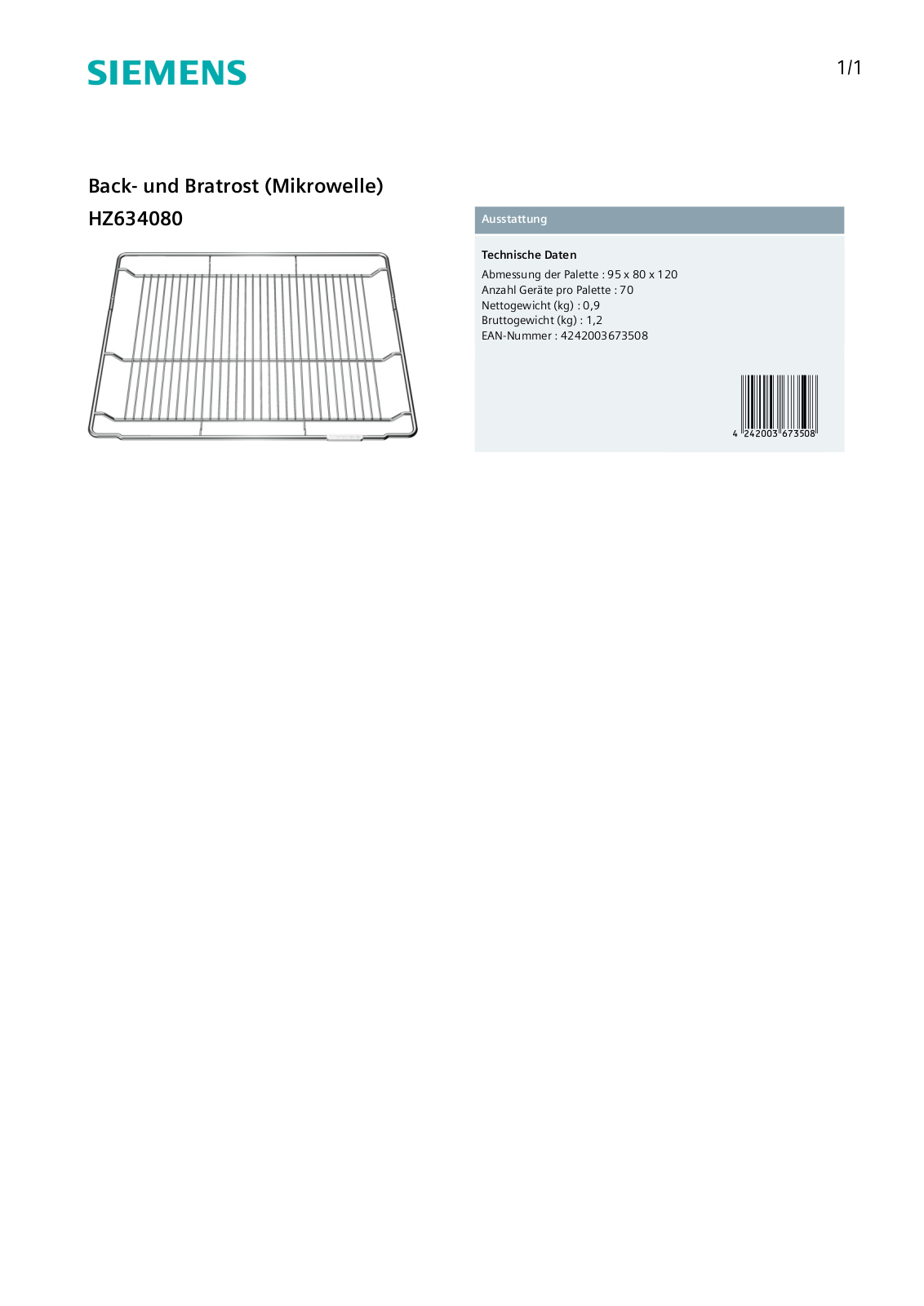 Siemens HZ634080 User Manual