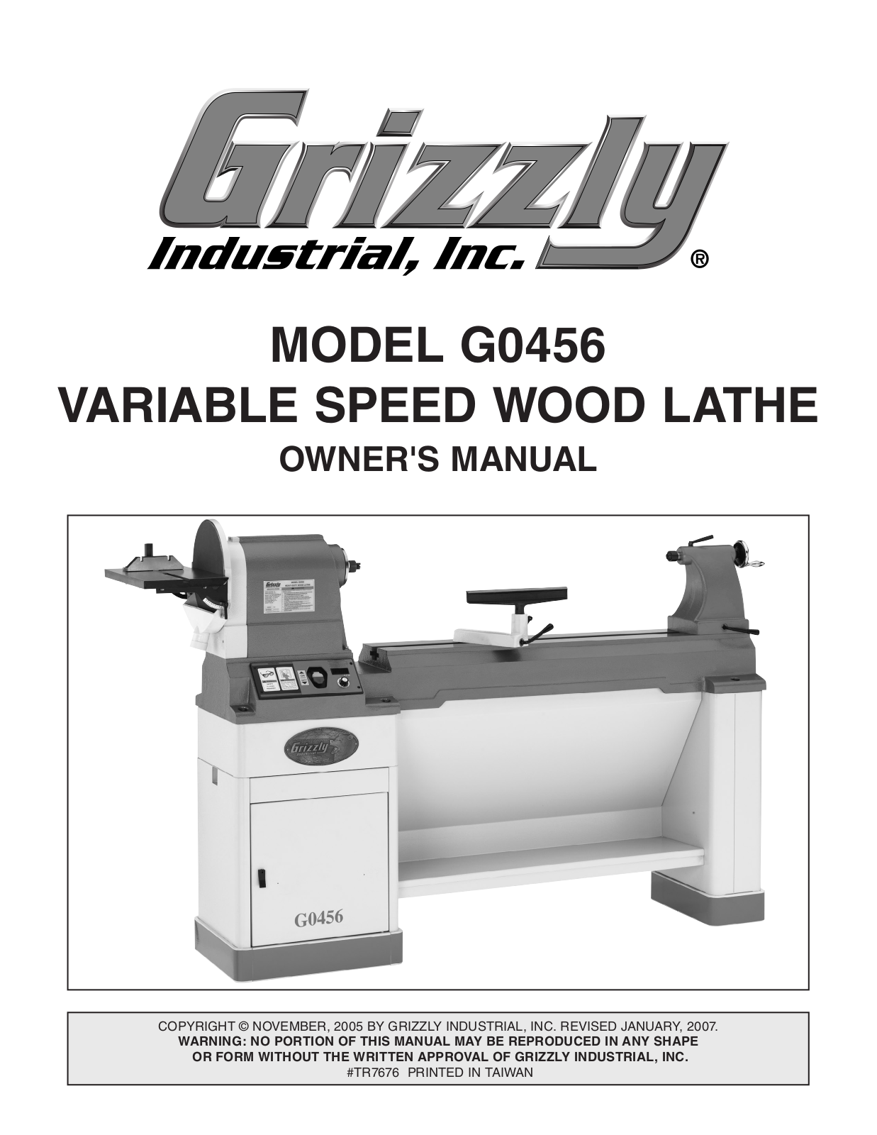 Grizzly G0456 User Manual