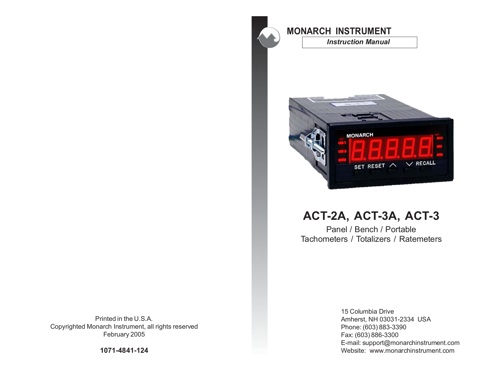 Monarch Instrument ACT-3 User Manual