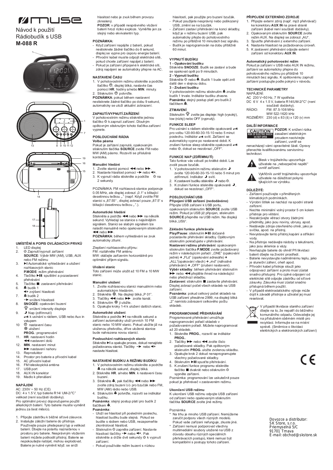 MUSE M-088R User Manual