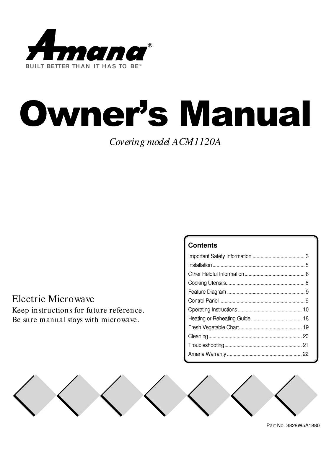 LG ACM1120AB, ACM1120AW User Manual