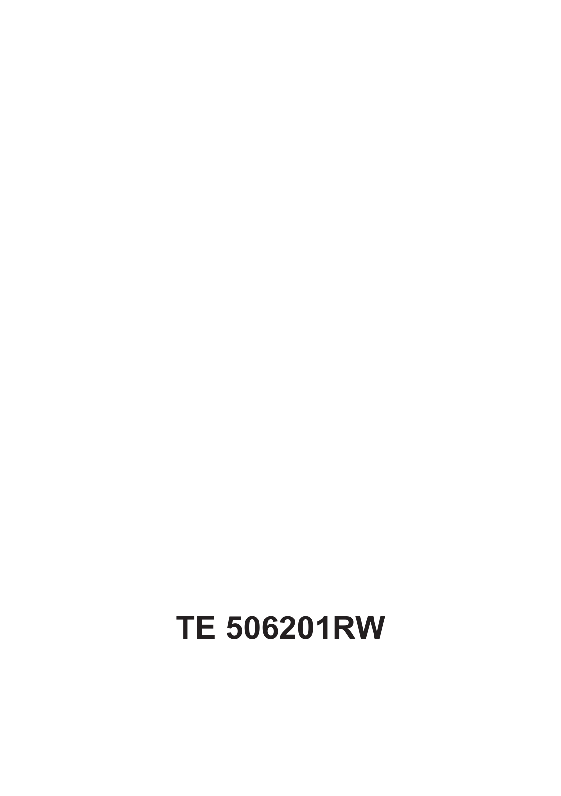 Siemens TE506201RW User Manual