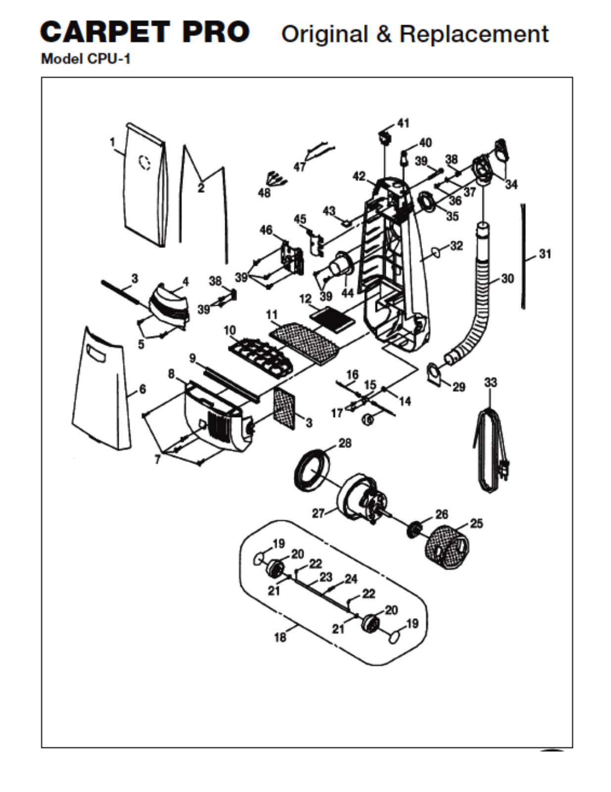 Carpet Pro Cpu1 Owner's Manual