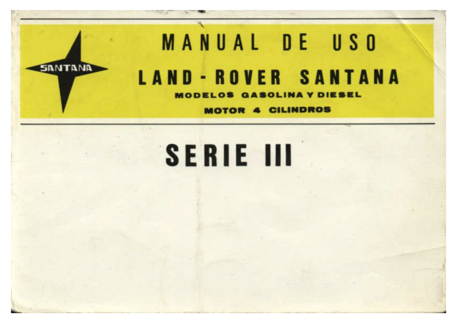 Land Rover III 1982 User Manual