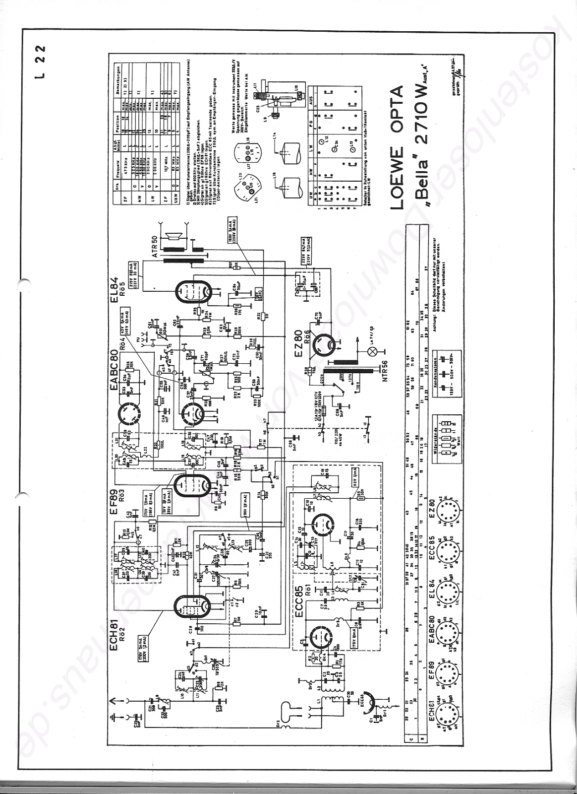 Loewe Opta-Bella2710W Schematic - ManualMachine.com
