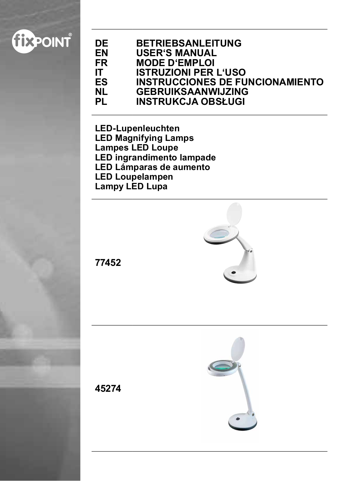 FixPoint 45274, 77452 User guide