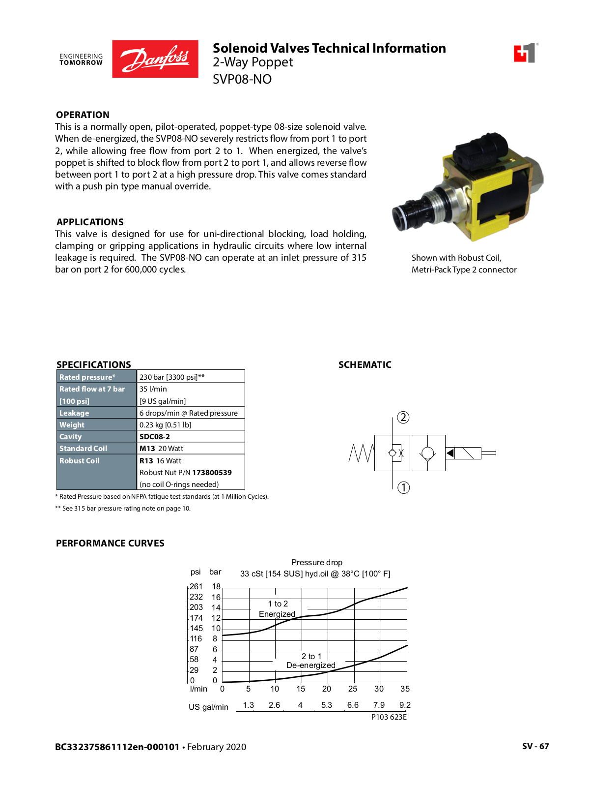 Danfoss SVP08-NO Technical Information