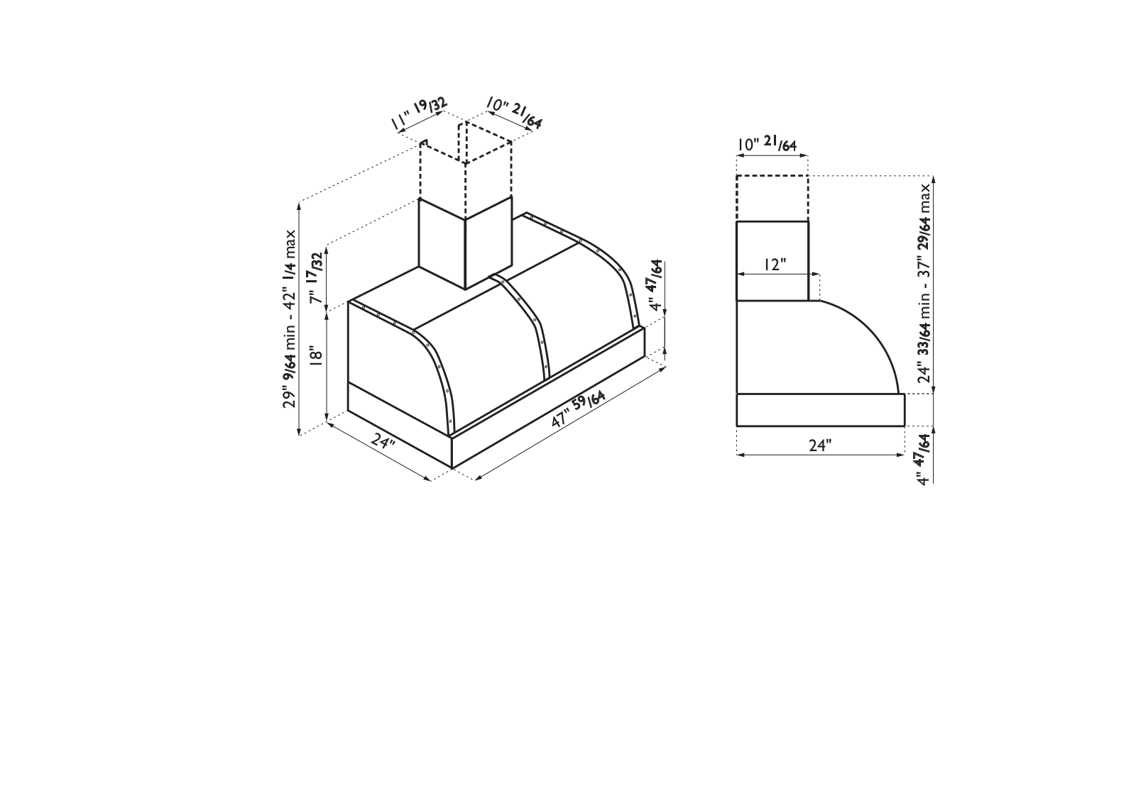 Superiore HD48PBTCB Dimension Guide - ManualMachine.com