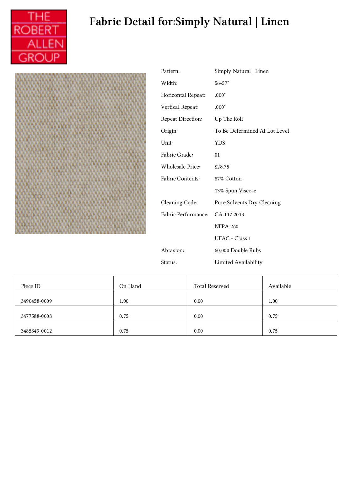 Robert Allen RALF1324 Specifications - ManualMachine.com
