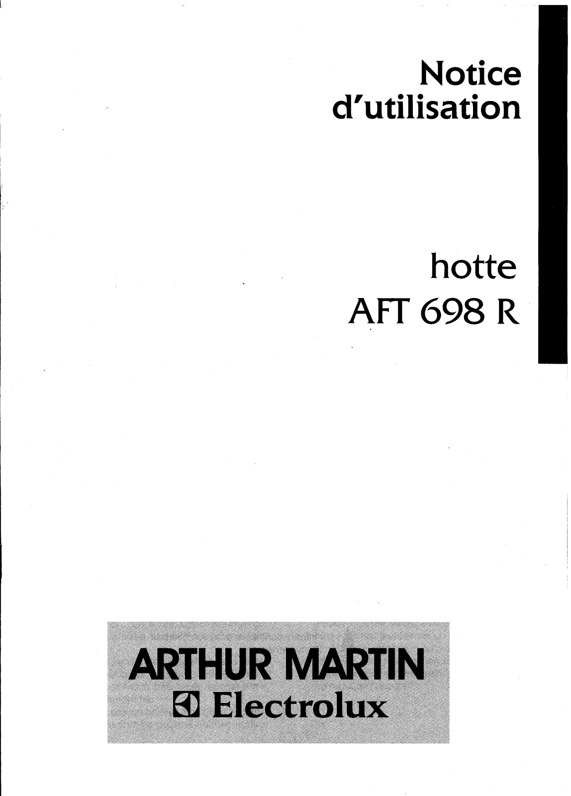 Arthur martin AFT698R User Manual