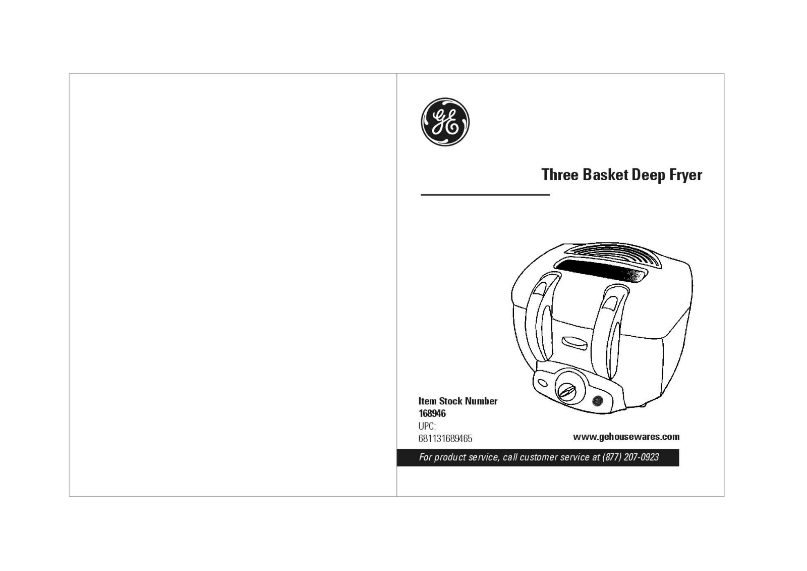 GE 168946, 681131689465 User Manual