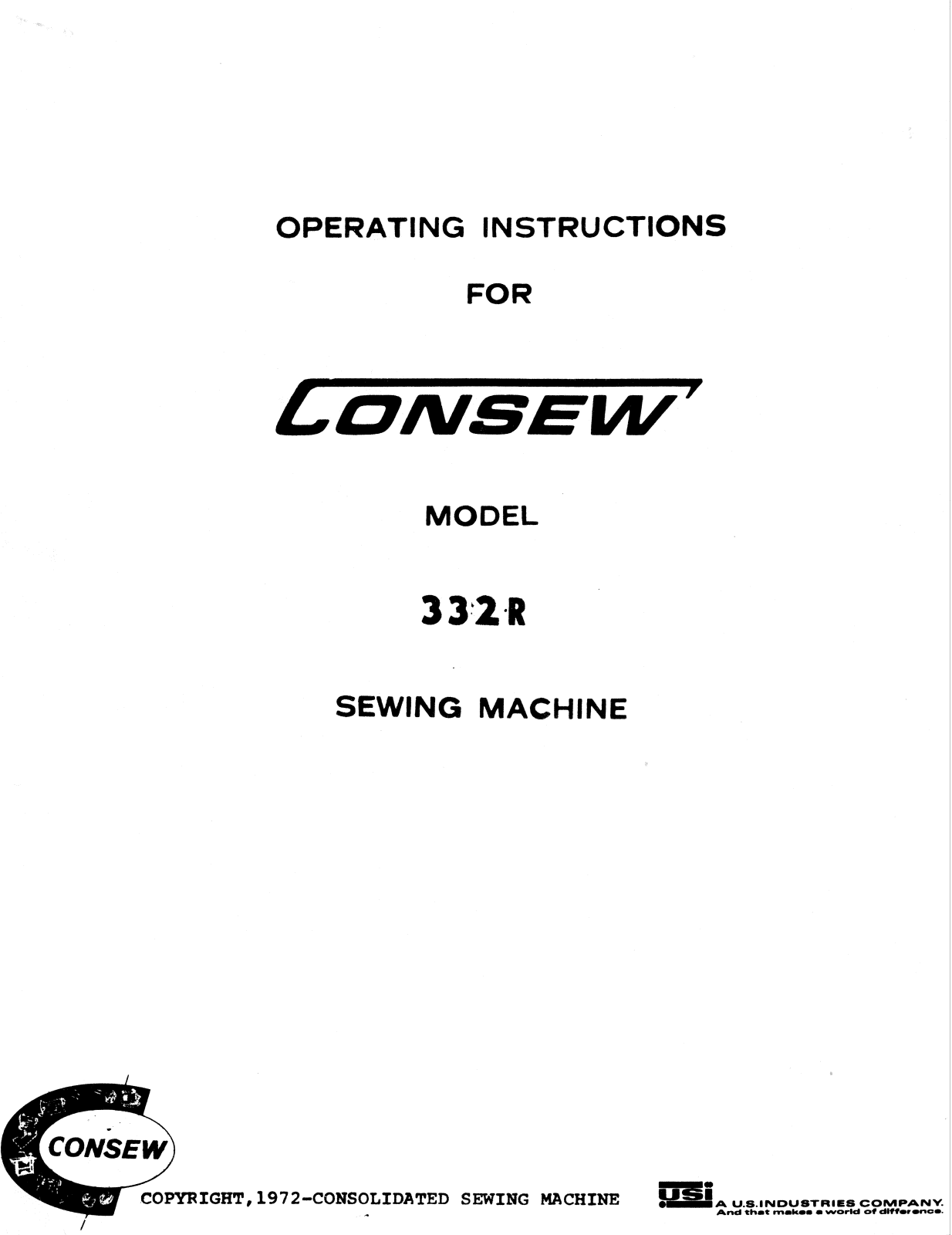 CONSEW 332R Operating Instruction